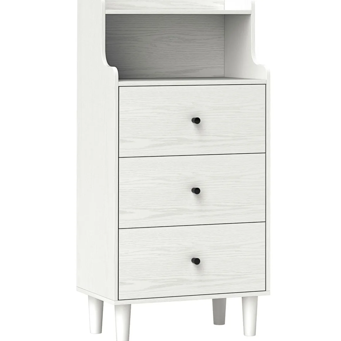 Aparador Elenia Homcom 3 cajones blanco 95x47x29 cm