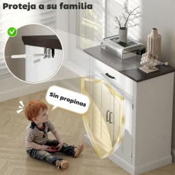 Aparador Emory Homcom 1 cajón + 2 puertas blanco