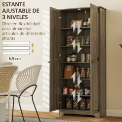 Aparador Estrella Homcom 2 puertas marrón 182x78x31,5 cm