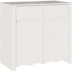 Aparador Forest doble puerta + 2 cajones blanco 75,5x79x43 cm