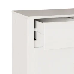 Aparador Forest doble puerta + 2 cajones blanco 75,5x79x43 cm
