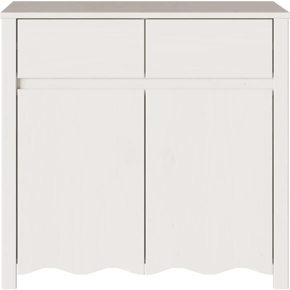 Aparador Forest doble puerta + 2 cajones blanco 75,5x79x43 cm