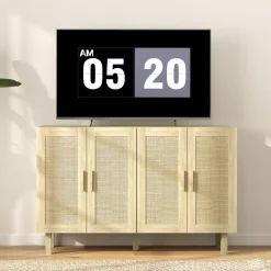 Aparador Haru Homcom 4 puertas natural 76x120x39,5 cm