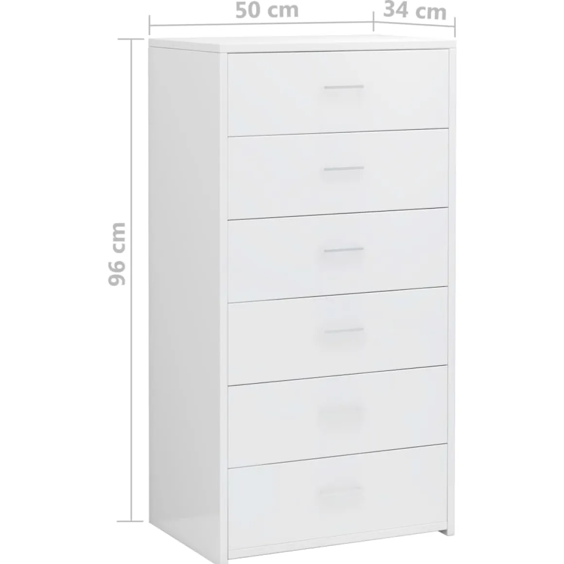 Aparador Iria 6 cajones 96x50x34 cm