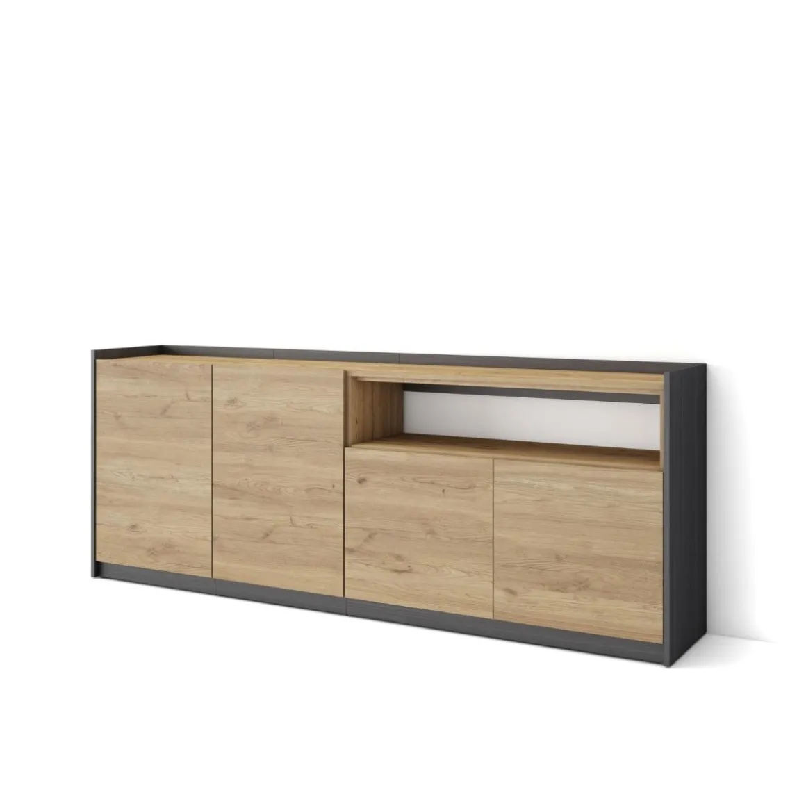 Aparador Kroma 4 puertas con compartimento izquierda 79,2x209x35 cm