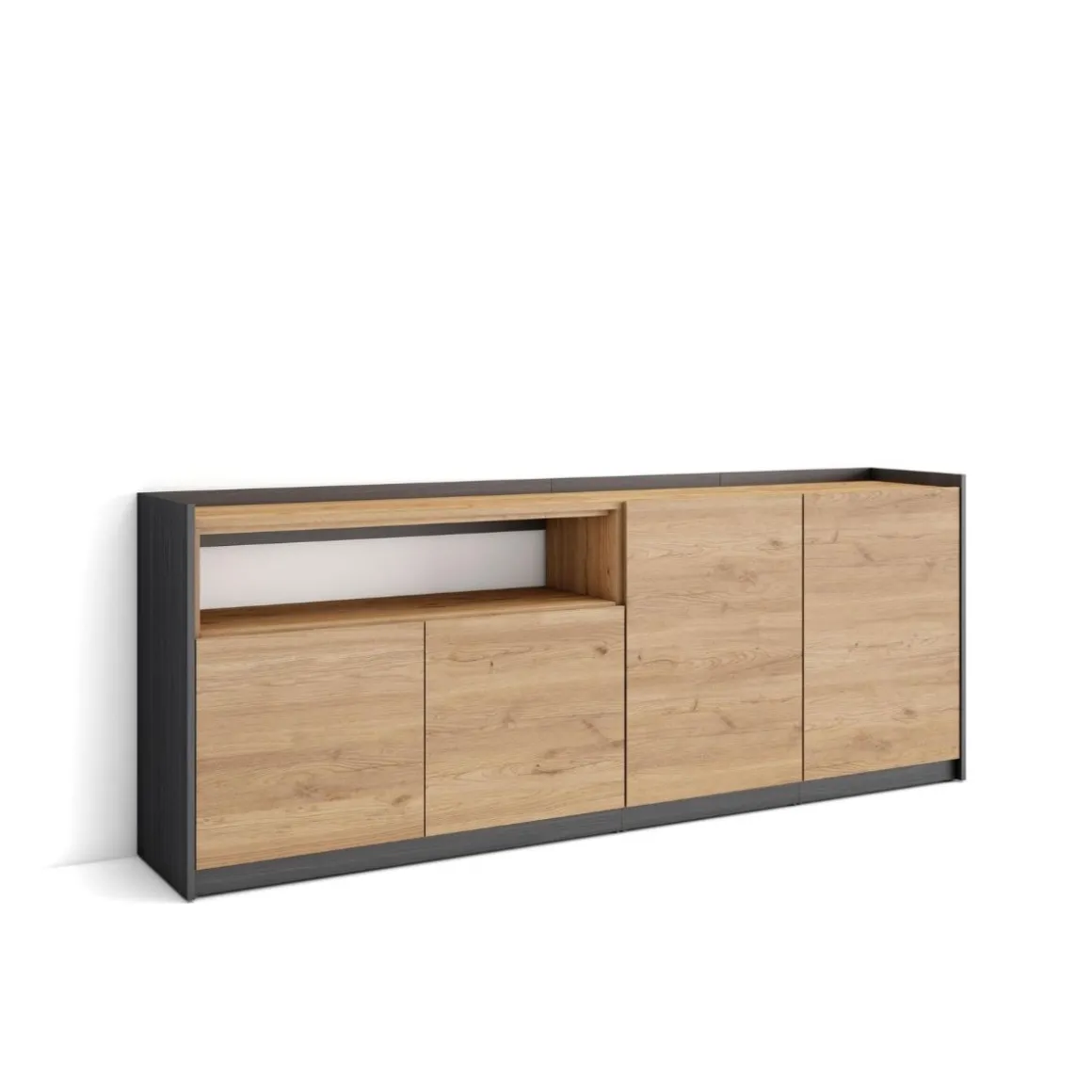 Aparador Kroma 4 puertas con compartimento izquierda 79,2x209x35 cm