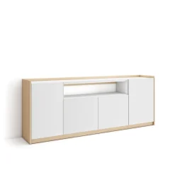 Aparador Kroma 4 puertas con compartimento central 79,2x209x35 cm