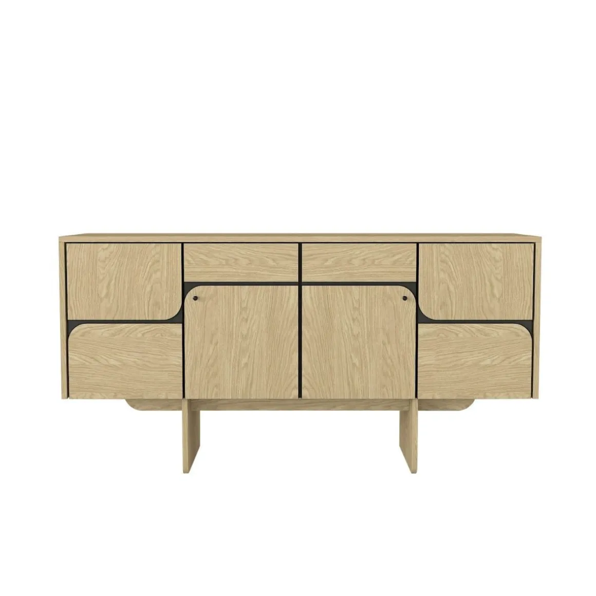 Aparador Lava 4 puertas natural 76x150x44,6 cm