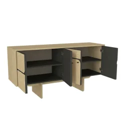 Aparador Lava 4 puertas natural 76x150x44,6 cm