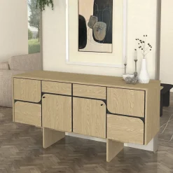 Aparador Lava 4 puertas natural 76x150x44,6 cm