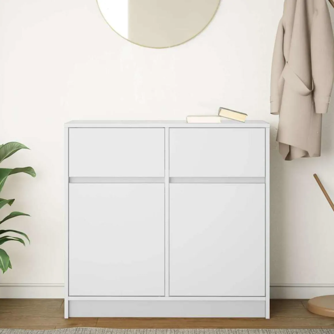 Aparador Levante 2 cajones + 2 puertas blanco 76x80x34 cm