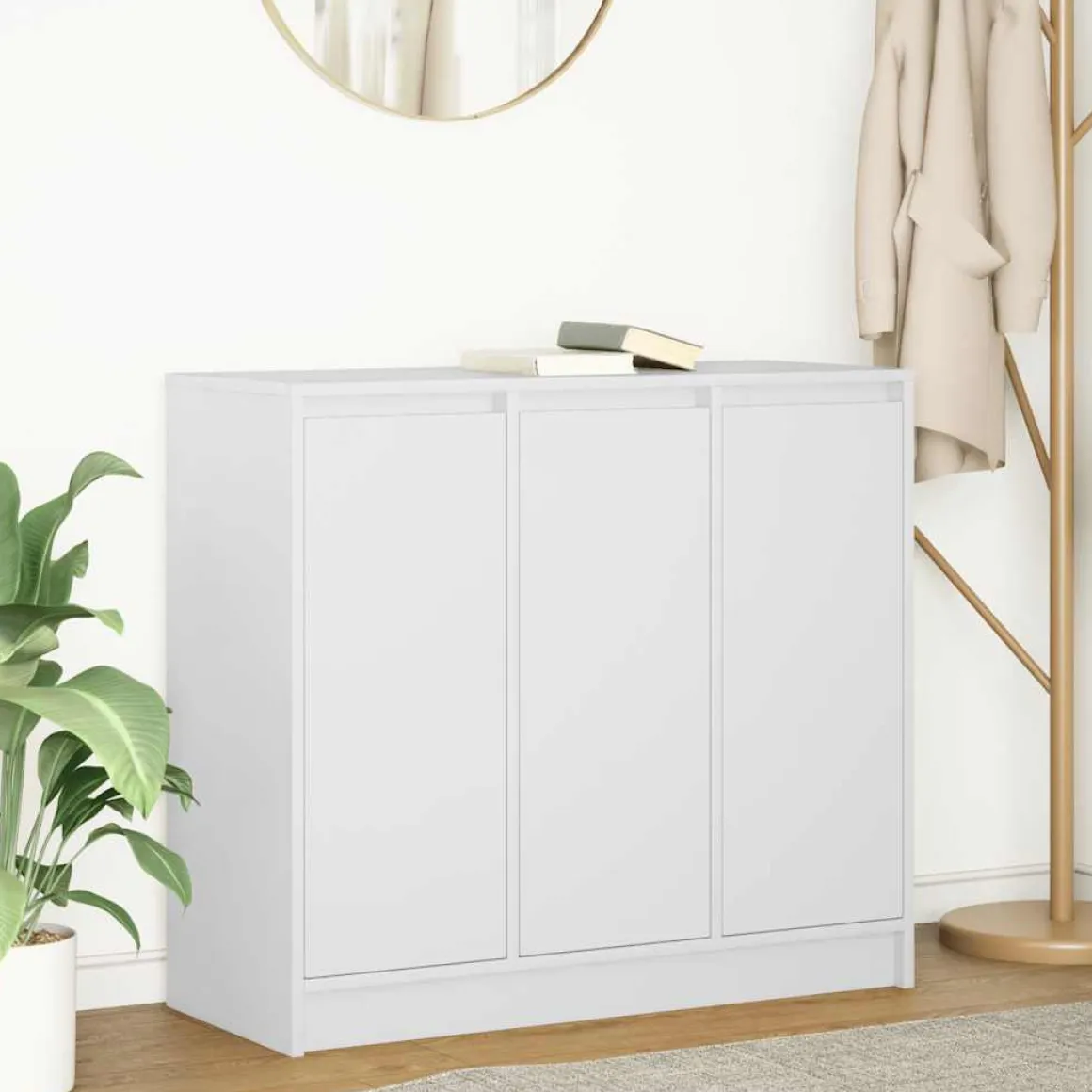 Aparador Ludia 3 puertas blanco 76x85x34 cm