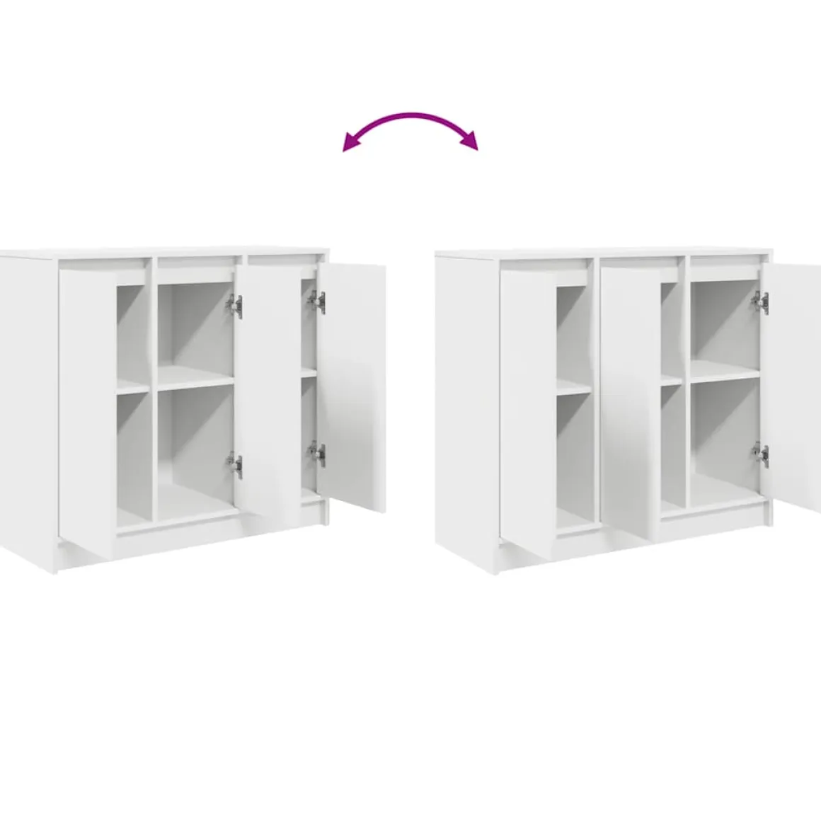 Aparador Ludia 3 puertas blanco 76x85x34 cm