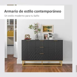 Aparador Luxor Homcom 3 cajones + 2 armarios 76x120x40 cm