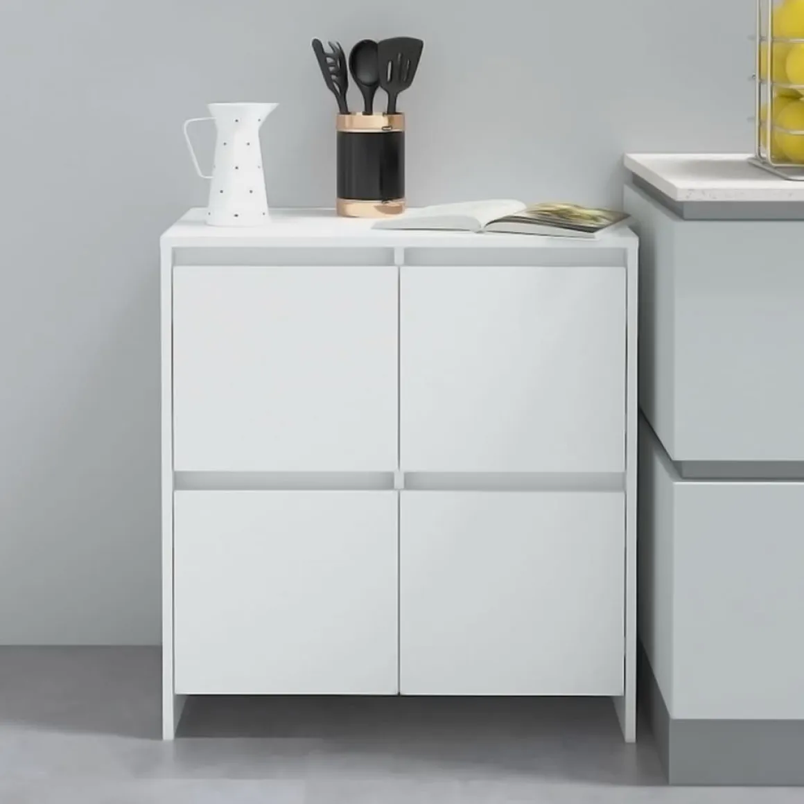 Aparador Marcela 4 puertas blanco 75x70x41 cm