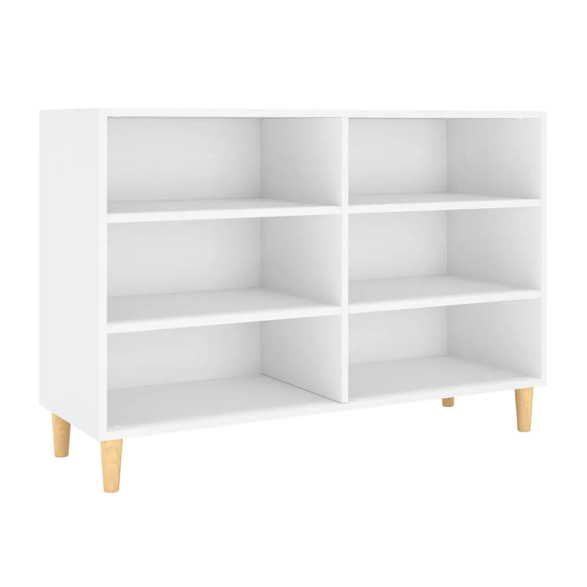 Aparador Margot 6 módulos diseño minimalista blanco 70x103,5x35 cm