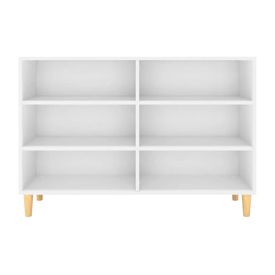Aparador Margot 6 módulos diseño minimalista blanco 70x103,5x35 cm