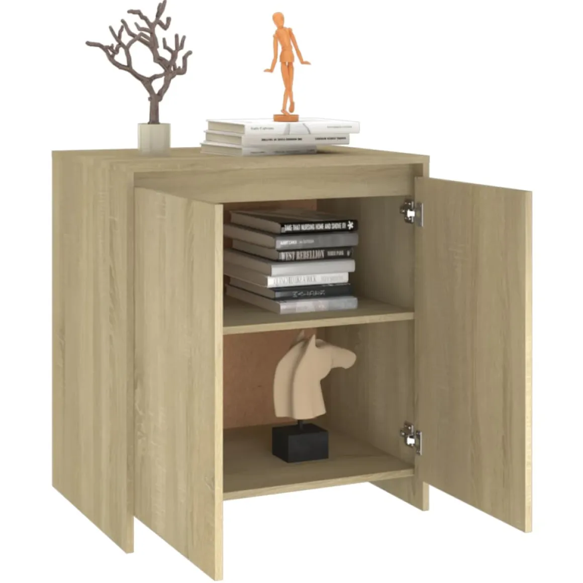 Aparador Margot 2 puertas + 2 estantes 75x70x41 cm