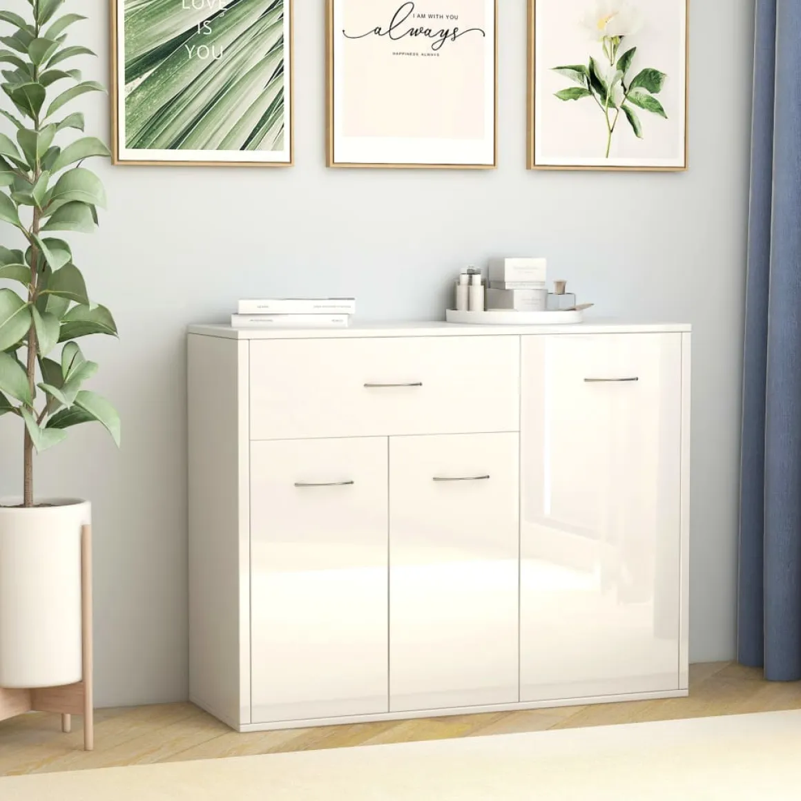 Aparador Miyama 3 puertas + 1 cajón 70x88x30 cm