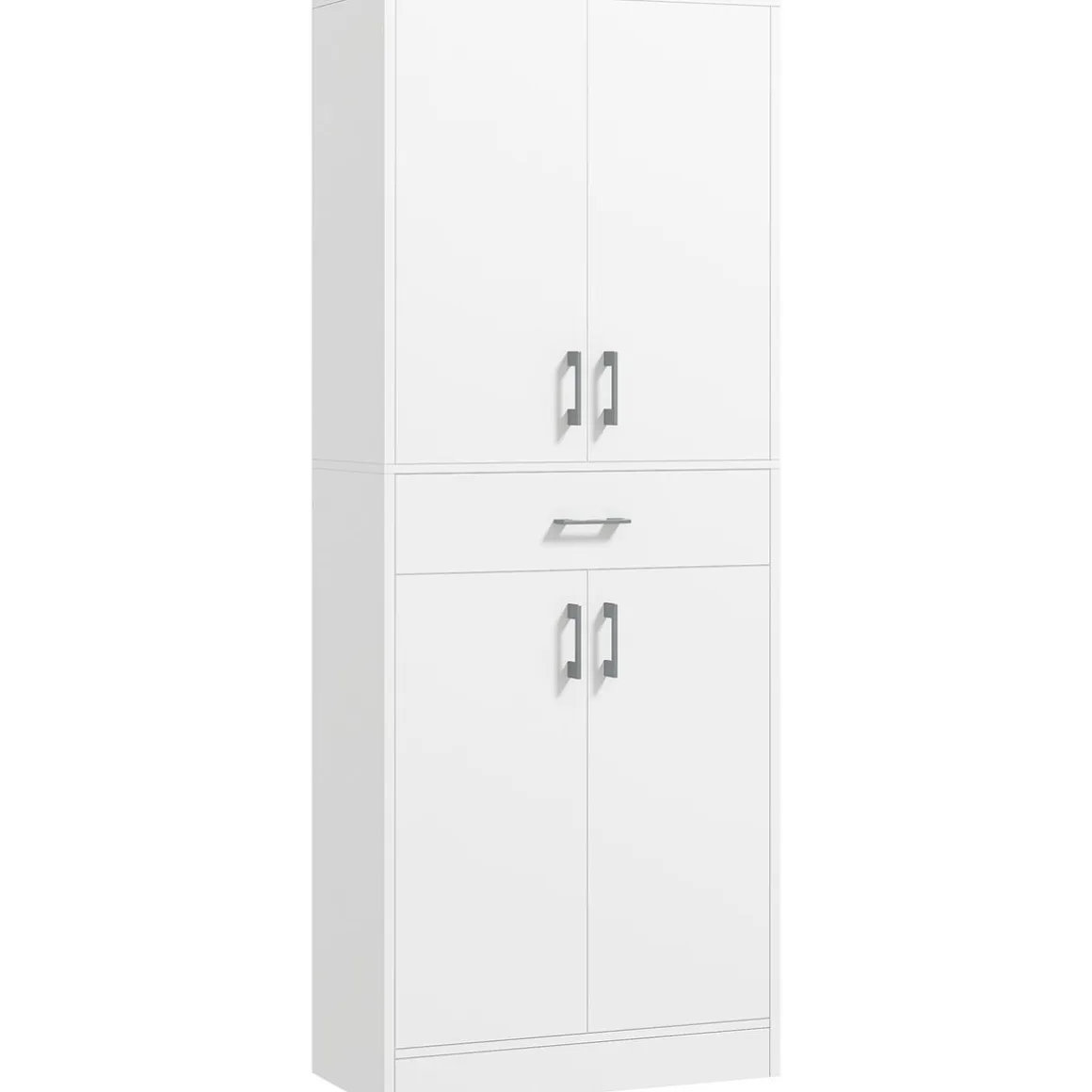 Aparador Mouse Homcom 4 puertas + 1 cajón blanco 180x70,8x34 cm