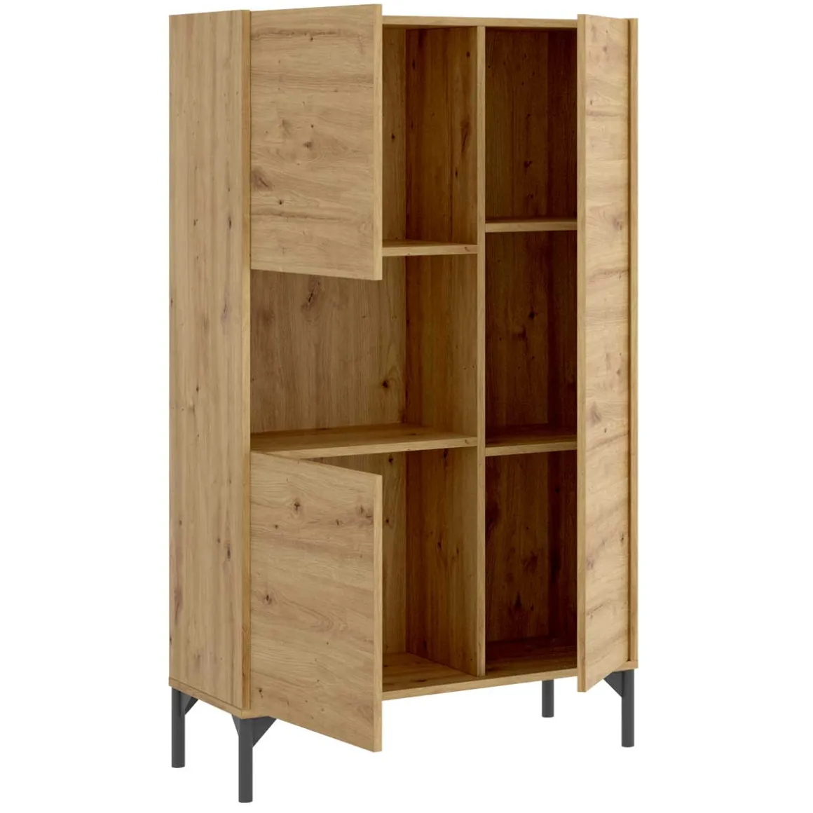 Aparador Ness 3 puertas con compartimento 135x81x43 cm