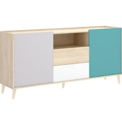 Aparador Nova 2 puertas con 2 cajones multicolor 75x155x43 cm