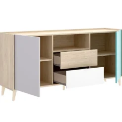 Aparador Nova 2 puertas con 2 cajones multicolor 75x155x43 cm