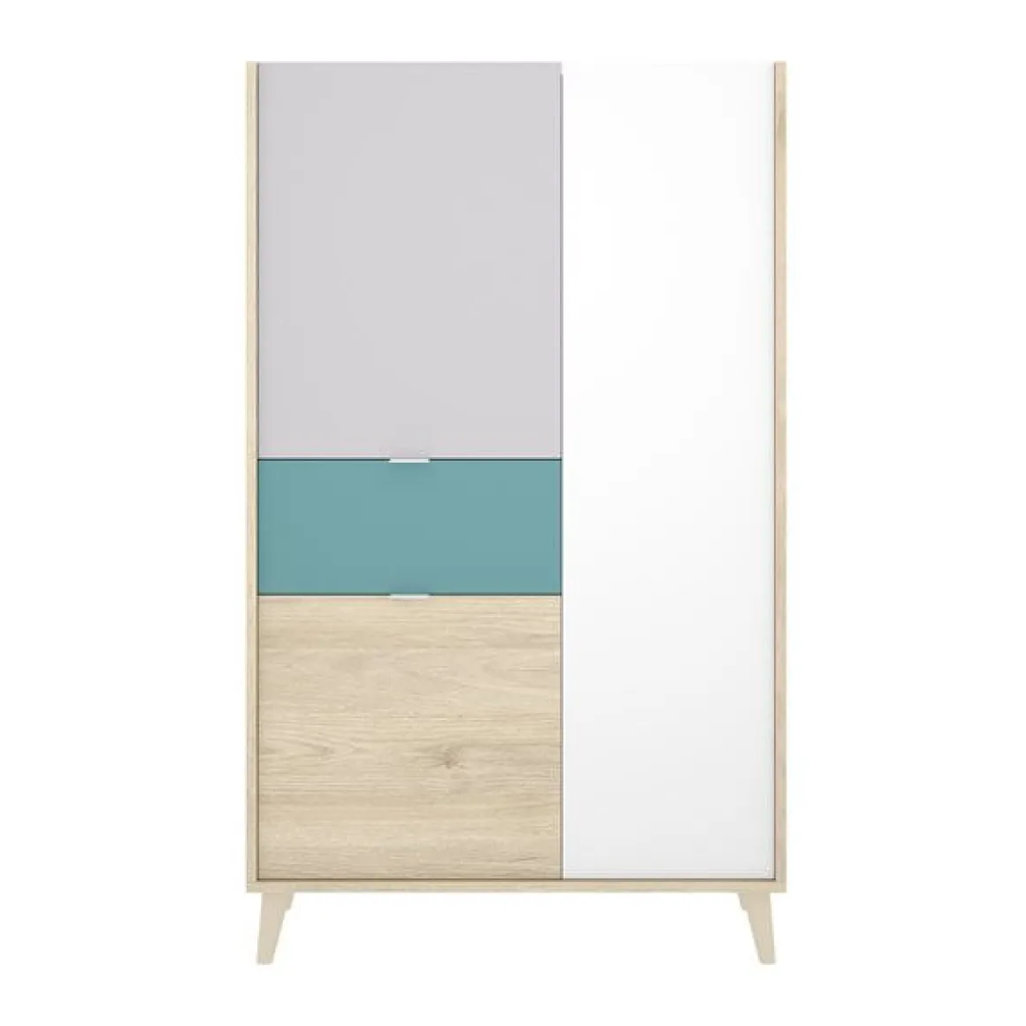 Aparador Nova 3 puertas y cajón multicolor 137x80x43 cm