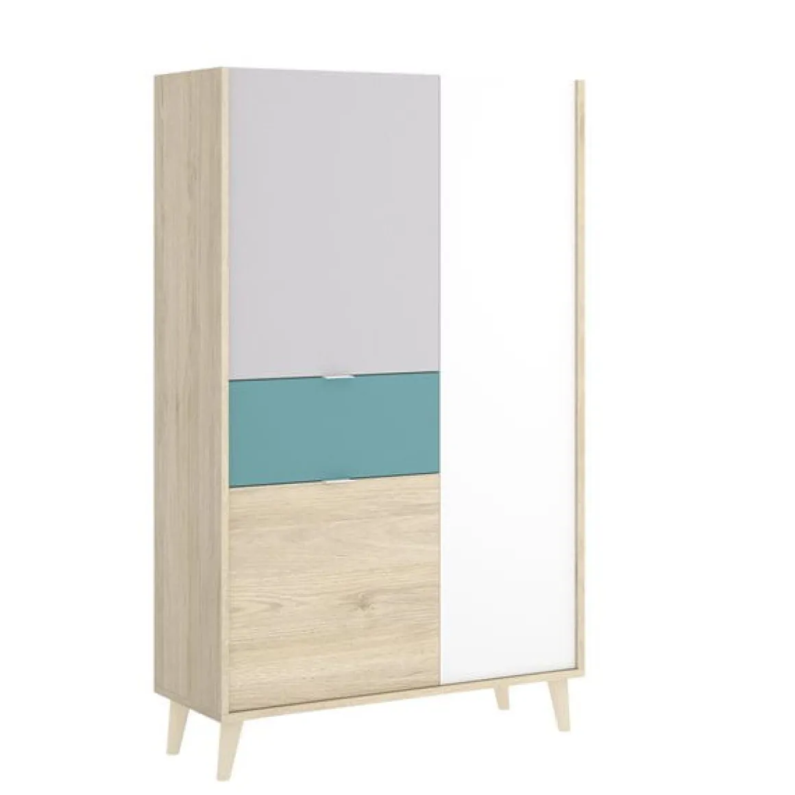 Aparador Nova 3 puertas y cajón multicolor 137x80x43 cm