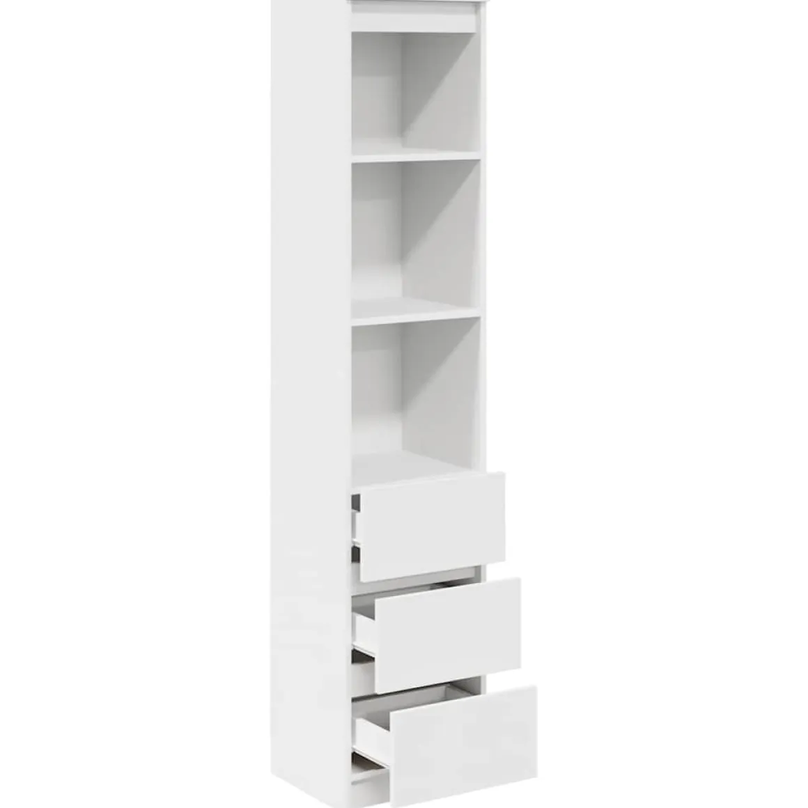Aparador Regina 3 estantes + 3 cajones blanco 180x37,5x35 cm