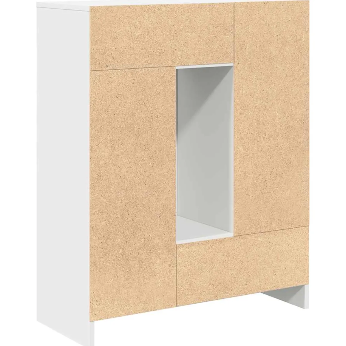 Aparador Rosal 2 puertas + 2 cajones + compartimento blanco 90x73x31 cm