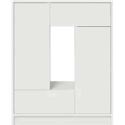 Aparador Rosal 2 puertas + 2 cajones + compartimento blanco 90x73x31 cm