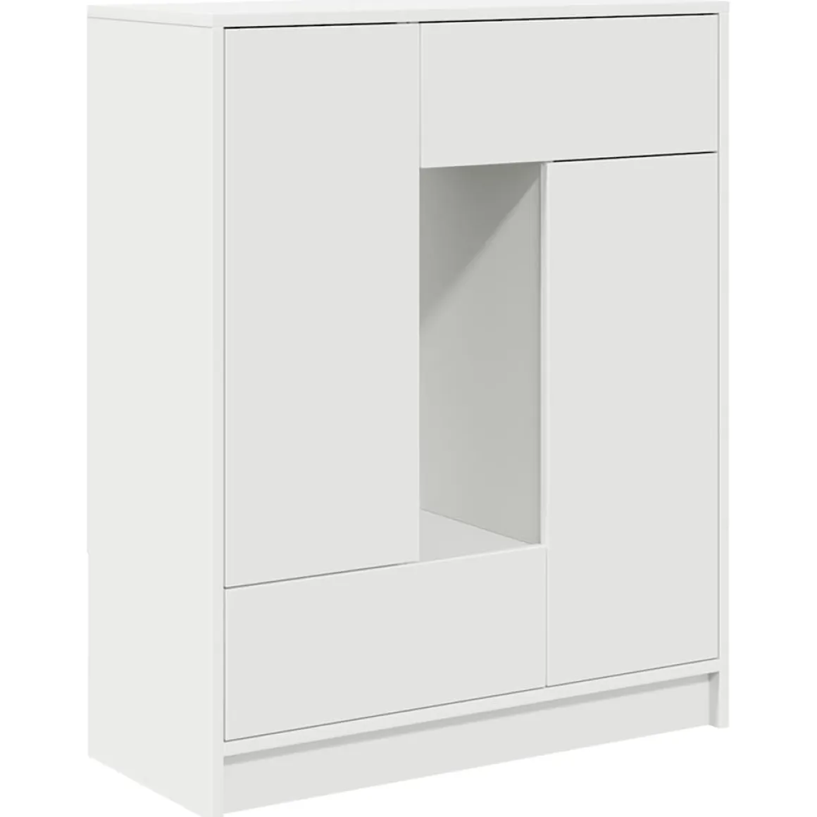 Aparador Rosal 2 puertas + 2 cajones + compartimento blanco 90x73x31 cm