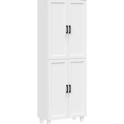 Aparador Selenita Homcom 2 armarios blanco 170,5x60x30 cm