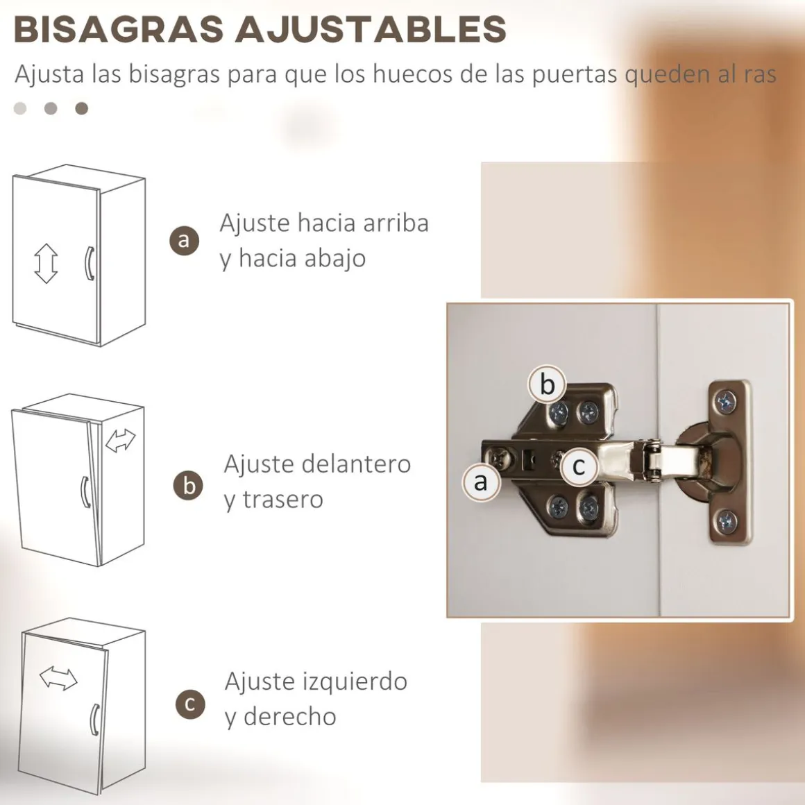Aparador Selenita Homcom 2 armarios blanco 170,5x60x30 cm