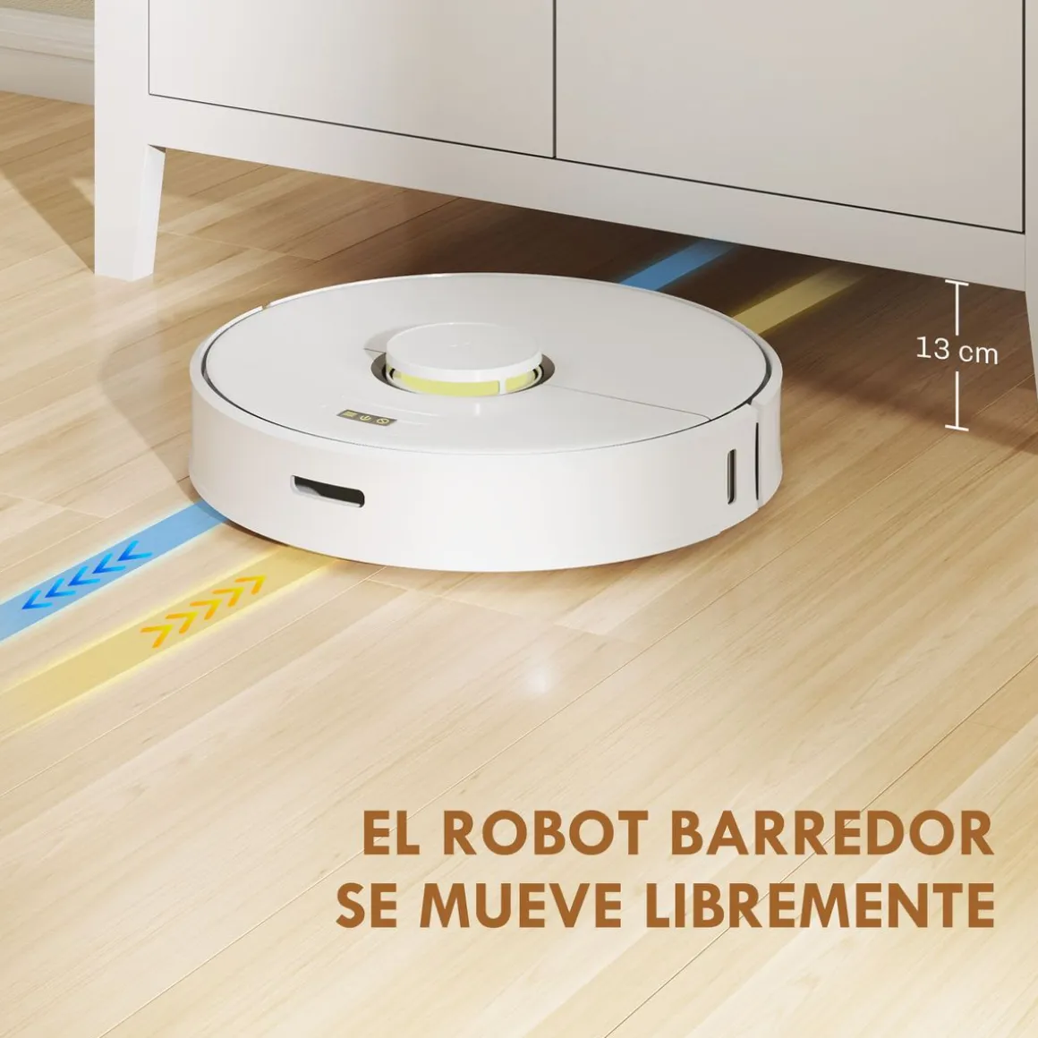 Aparador Skadi Homcom 2 puertas con cajón blanco 90x80x40 cm