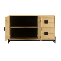 Aparador Soleá 2 puertas + 4 cajones natural 81x138x40 cm