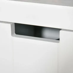 Aparador Tauro Homcom 3 cajones + estante blanco 61,5x102x33 cm