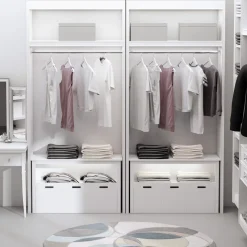 Aparador Tauro Homcom 3 cajones + estante blanco 61,5x102x33 cm