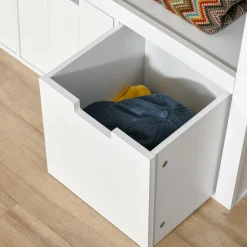 Aparador Tauro Homcom 3 cajones + estante blanco 61,5x102x33 cm