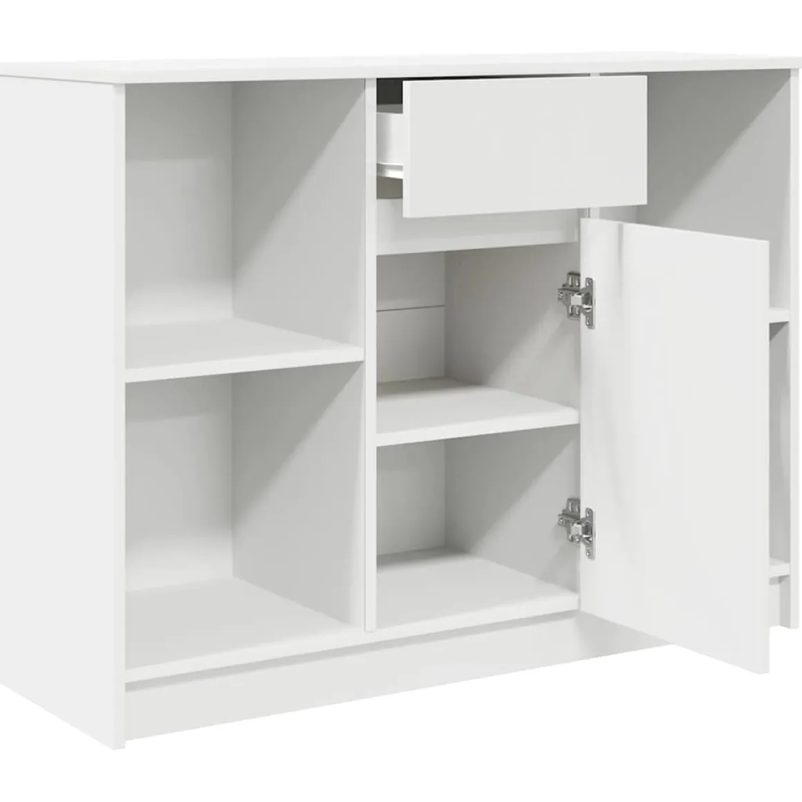 Aparador Tundra 4 compartimentos + cajón + puerta blanco 76x101x35 cm