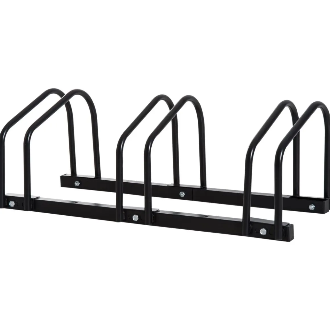 Aparcamiento para bicicletas Eloisa Homcom 3 plazas negro 27x76x33 cm