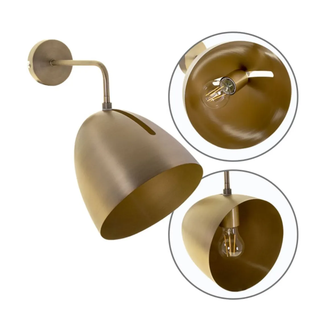 Aplique Inoi Lumit 28W de pared bronce Ø20x32 cm