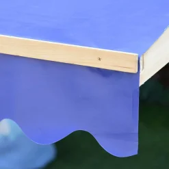 Arenero infantil Outsunny con toldo ajustable +3A azul 120x120x120 cm