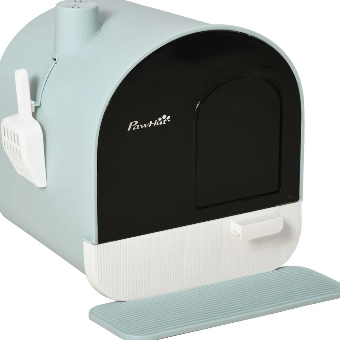 Arenero para gatos Mawi PawHut bandeja extraíble + filtros 47x43x44 cm