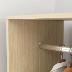 Armario abierto Kirk Homcom 1 barra + 2 estantes + ruedas 128x60x40 cm