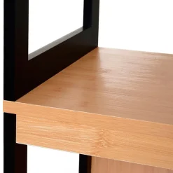 Armario alto de baño con estantes blanco 144,3x30x30 cm
