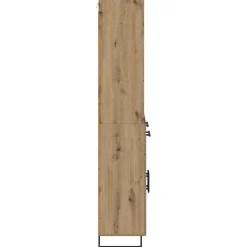 Armario auxiliar Babi 2 puertas + 2 cajones + 3 estantes roble 180x69,5x32,5 cm