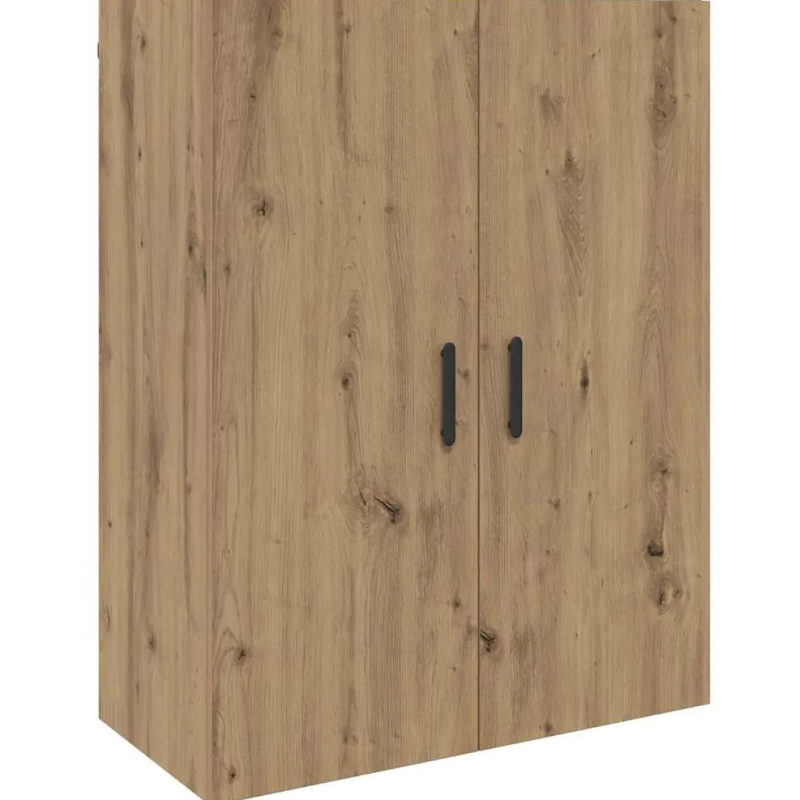 Armario auxiliar Carla 3 estantes + 2 cajones + 2 puertas roble 180x69,5x34 cm