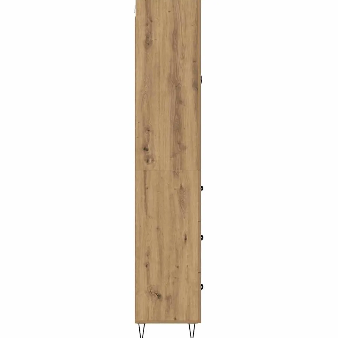 Armario auxiliar Carmina 2 puertas + 3 cajones natural 180x69,5x34 cm